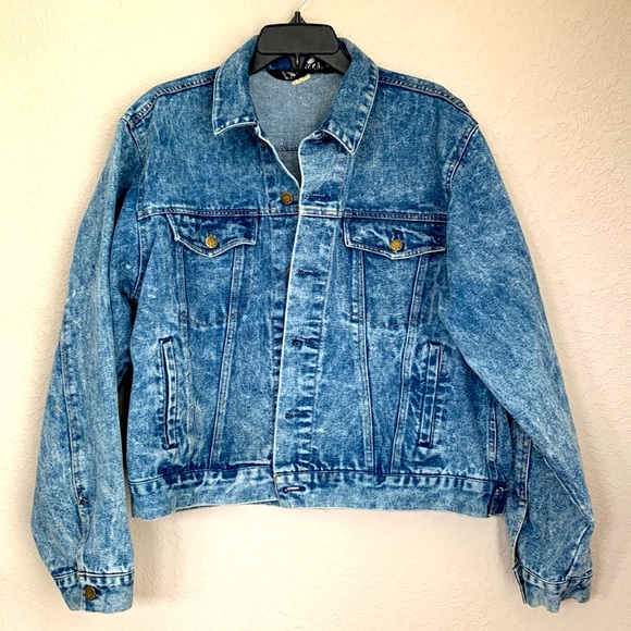 Expressions Jackets & Coats Vintage Acid Wash Denim Trucker Jacket